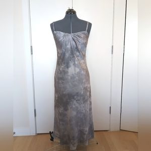 Calvin Klein Satin Dress Size 4 - Grey Tie-dye